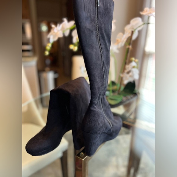 Michael Antonio- black wedge knee boot- size 10 (New, never worn) - Picture 3 of 3